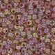 Miyuki rocailles Perlen 8/0 - Dark peach lined crystal ab 8-275